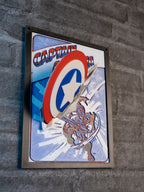CAPTAIN AMERICA 3D Κάδρο Fan Art