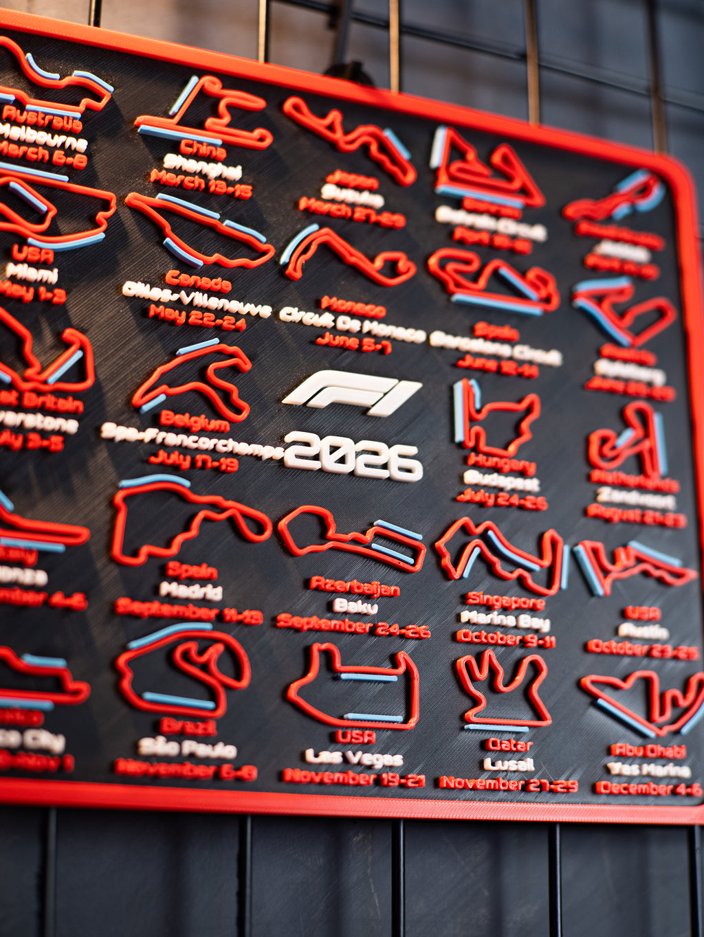 Κάδρο F1 2026 Calendar