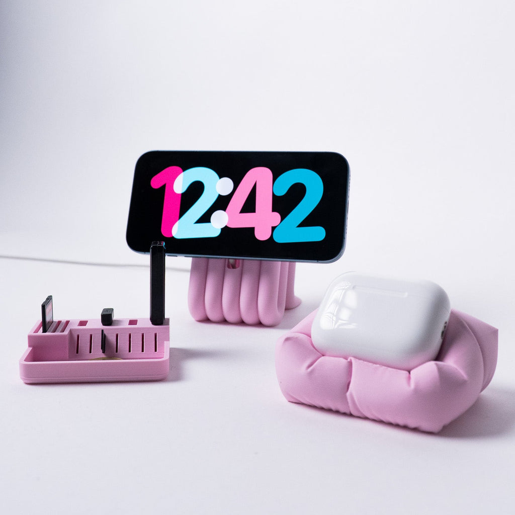 Matte Pink Desk - 3 Combo