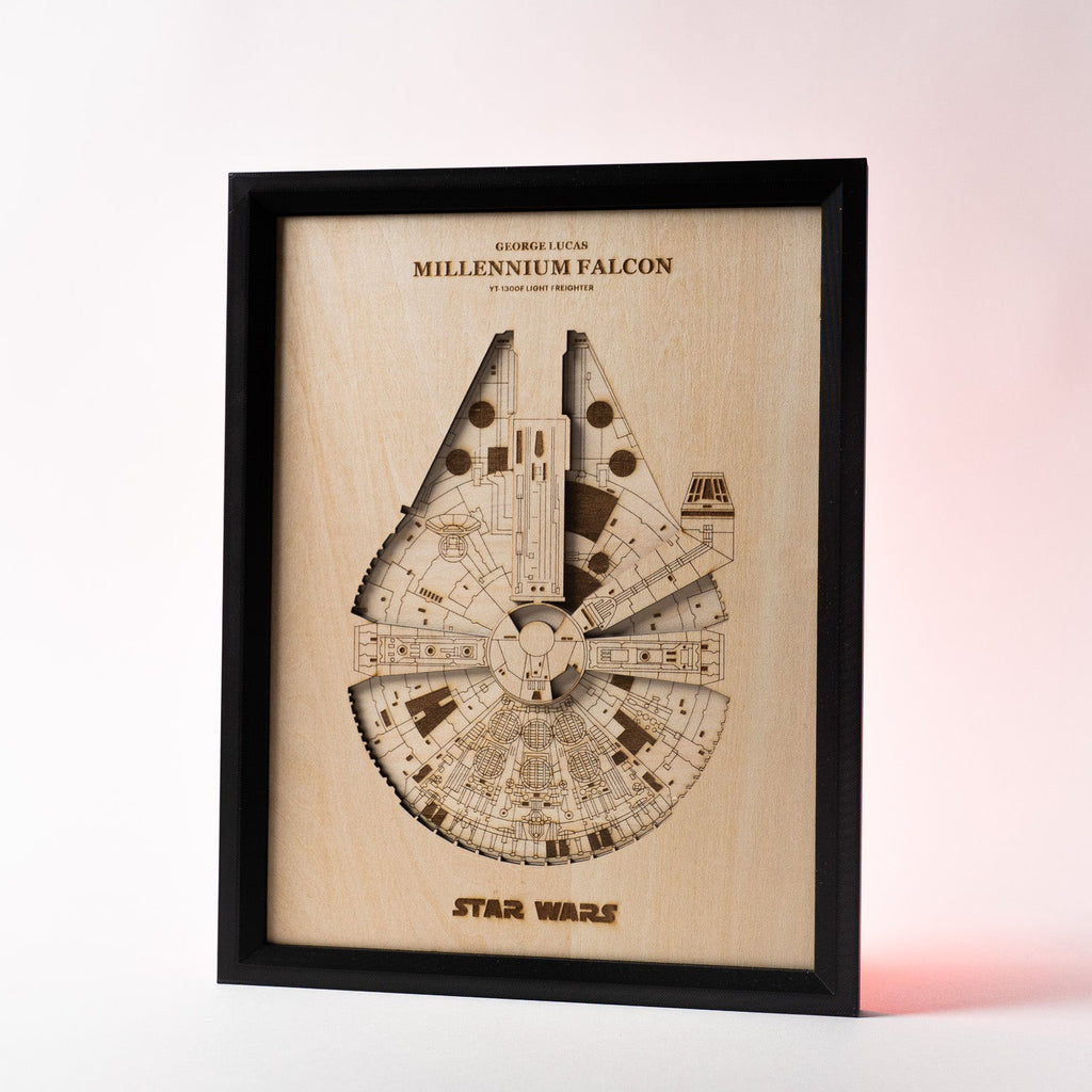 Millennium Falcon - Ξύλινο Διακοσμητικό Τοίχου